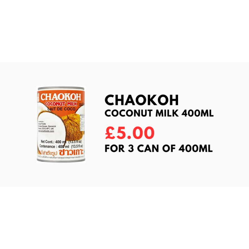 3XCHAOKOH - COCONUT MILK 400ML
