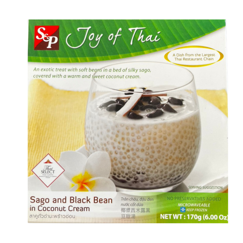 S&P - Sago and Black Bean in coconut Cream 170g