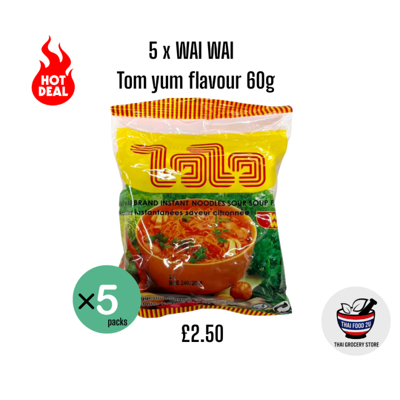 5 x WAI WAI   Tom yum flavour 60g