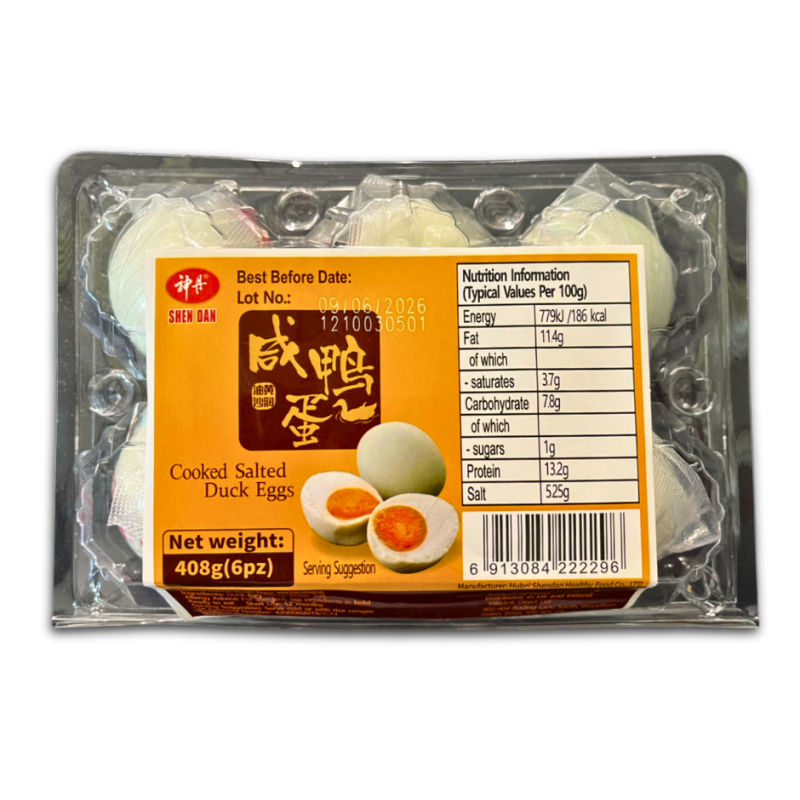 Shen dan-Cooked salted duck eggs 6X 68g