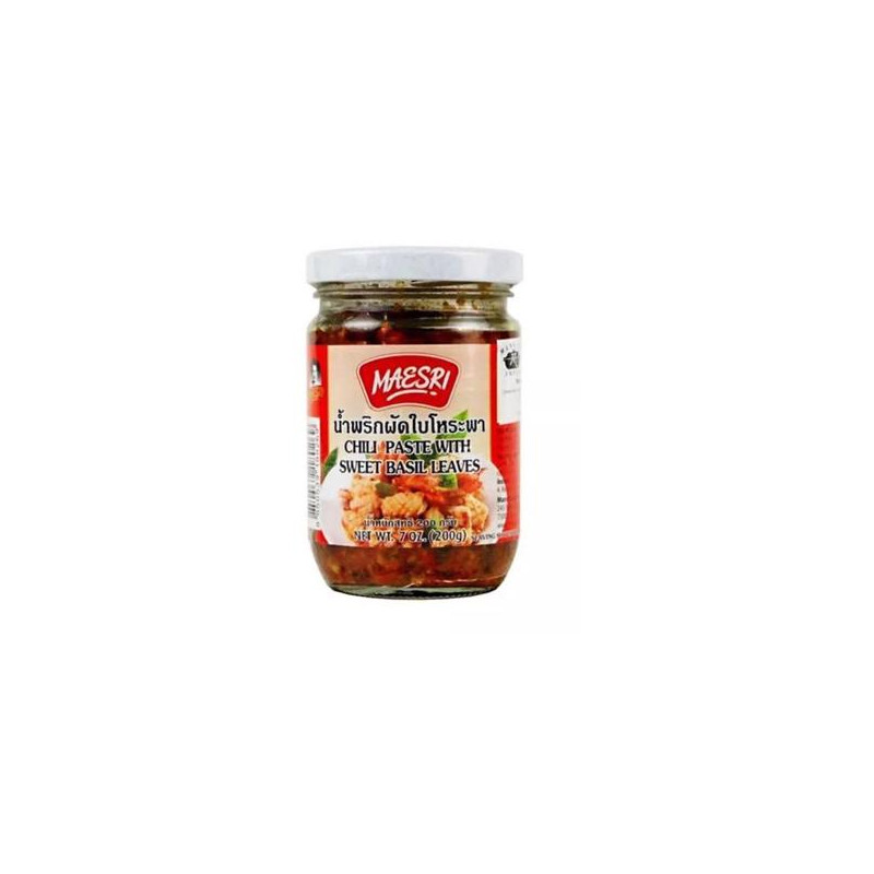 MAESRI - Chilli paste with sweet basil leaves 200g